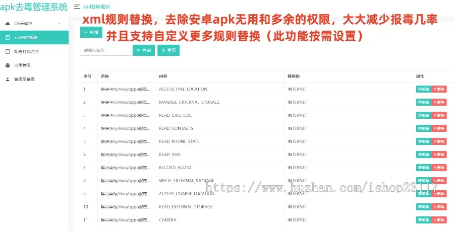 安卓app报毒处理系统源码/安卓apk去毒误报毒处理系统源码/带加固功能+免杀自动打包+随机更换包名签名 - 九牛源码网
