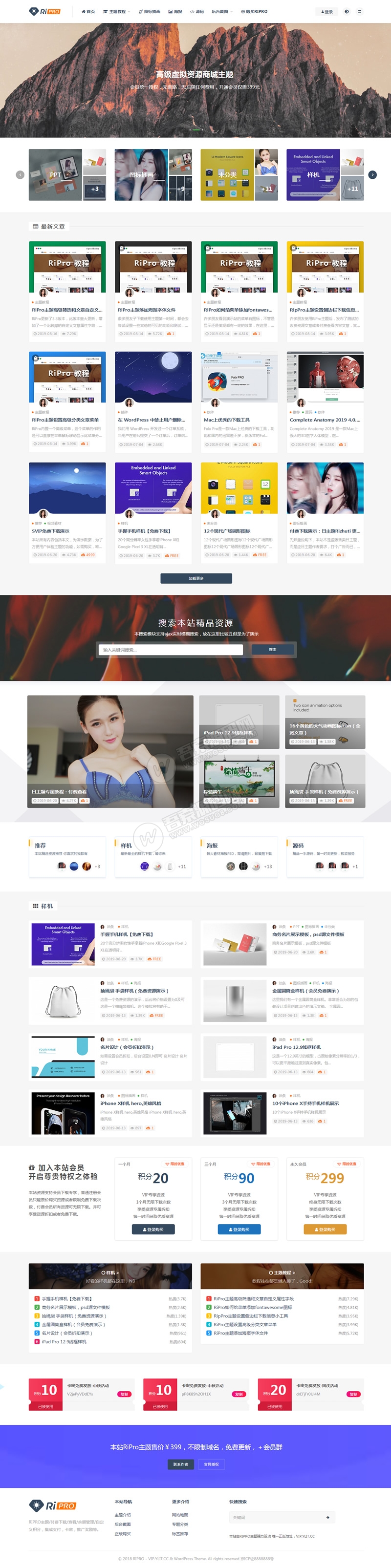 WordPress主题：RiPro4.6+激活工具+美化包 专业虚拟资源主题 支付宝支付+当面付+微信支付 附安装教程1.jpg