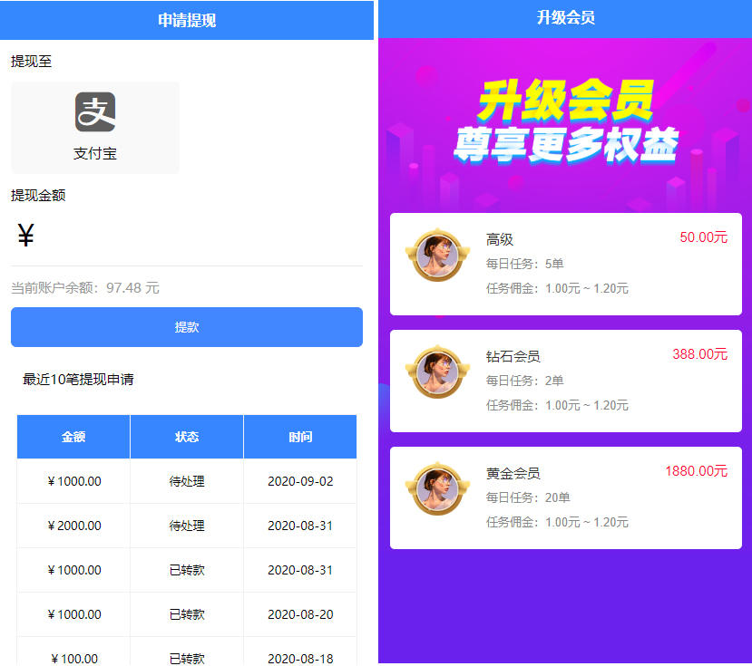 【无加密+去后门】全新蓝色UI点赞系统源码+后台模板 - 九牛源码网
