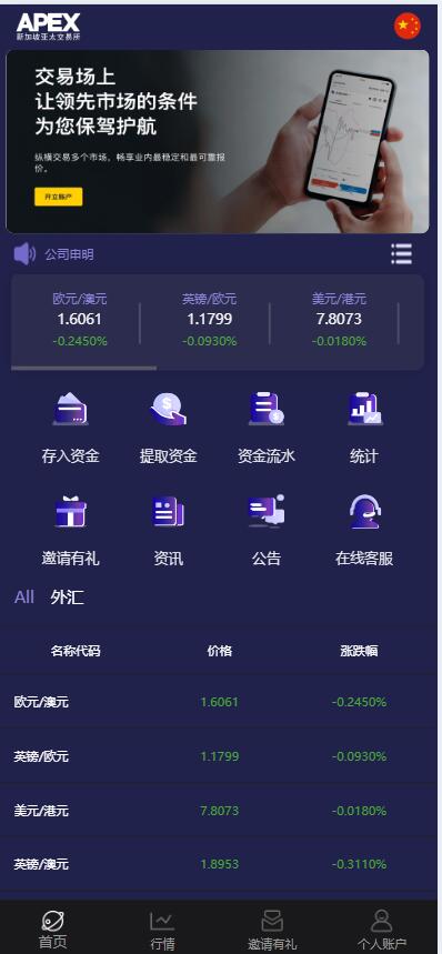 【H5】APEX多语言外汇微盘微交易所买涨跌PHP源码/带文本搭建教程 - 九牛源码网