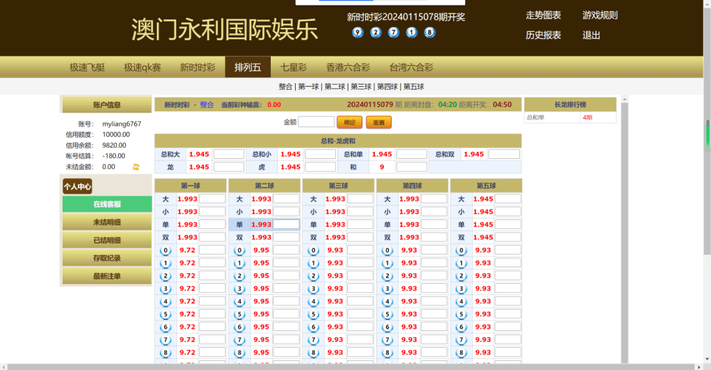 天恒二开信誉盘系统源码/六合彩/七星彩/现金盘口 - 九牛源码网