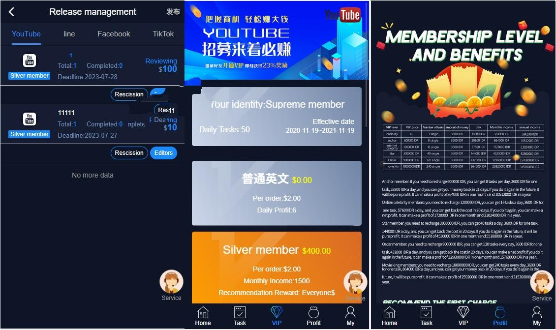 多语言国际版点赞抖音脸书tiktok分享点赞任务系统源码+文字搭建教程