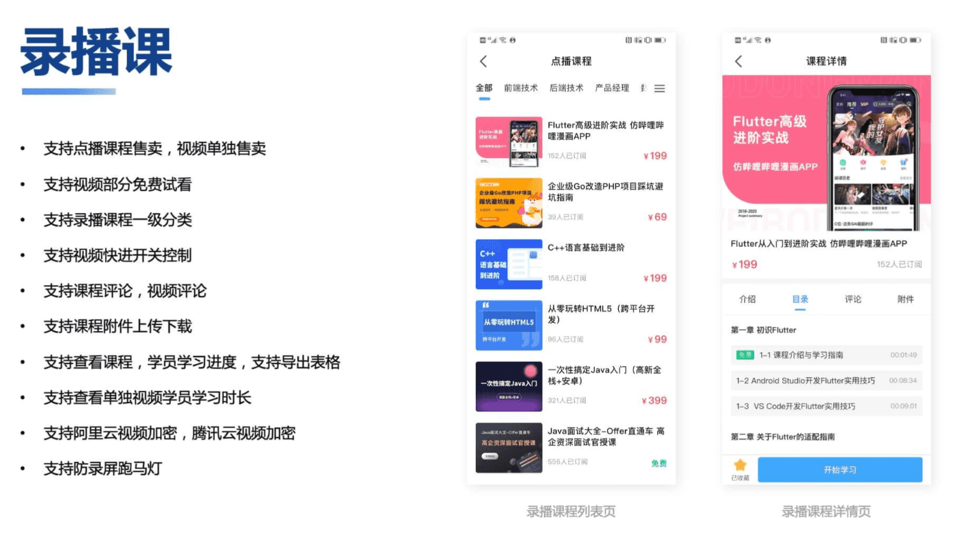 知识付费系统源码（pc+小程序+h5+app）前端后台完整源码