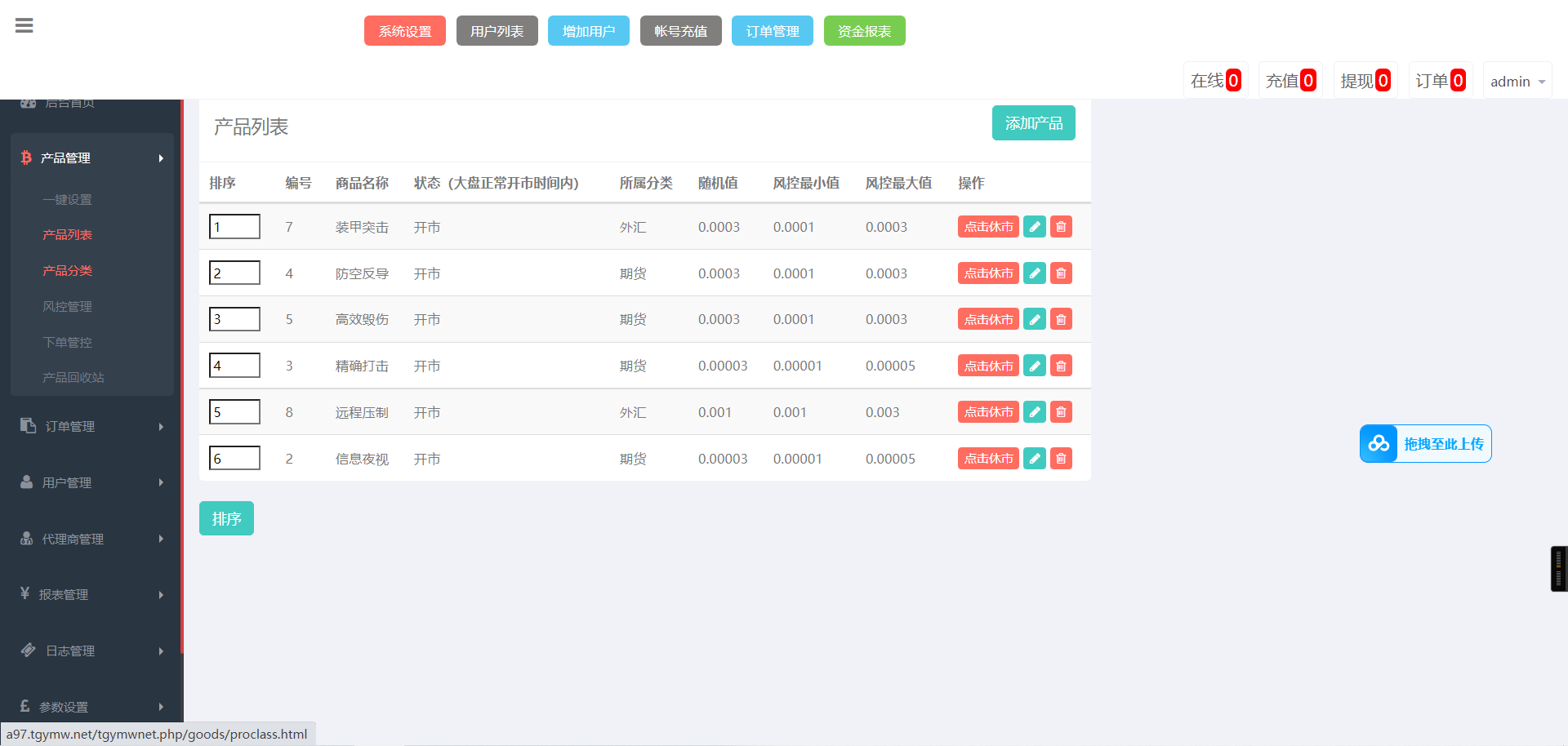 双语言军事军备类型微盘微交易所源码/一键亏盈+指定亏盈+完美风控概率+行情结算都正常/前端html后端PHP/带视频搭建教程 - 九牛源码网