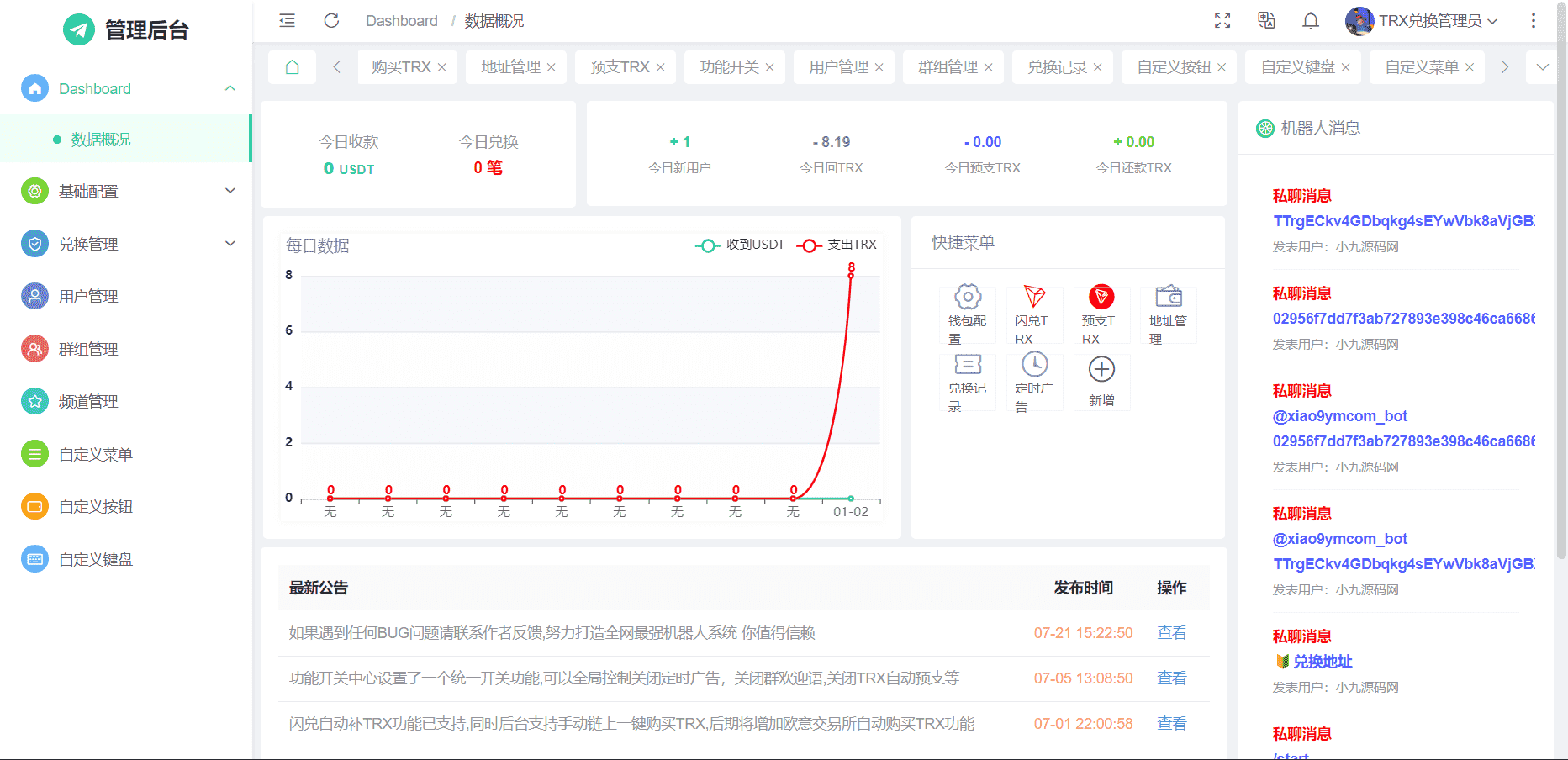 TG自动TRX兑换/TG机器人源码/小程序/带视频搭建教程 - 九牛源码网