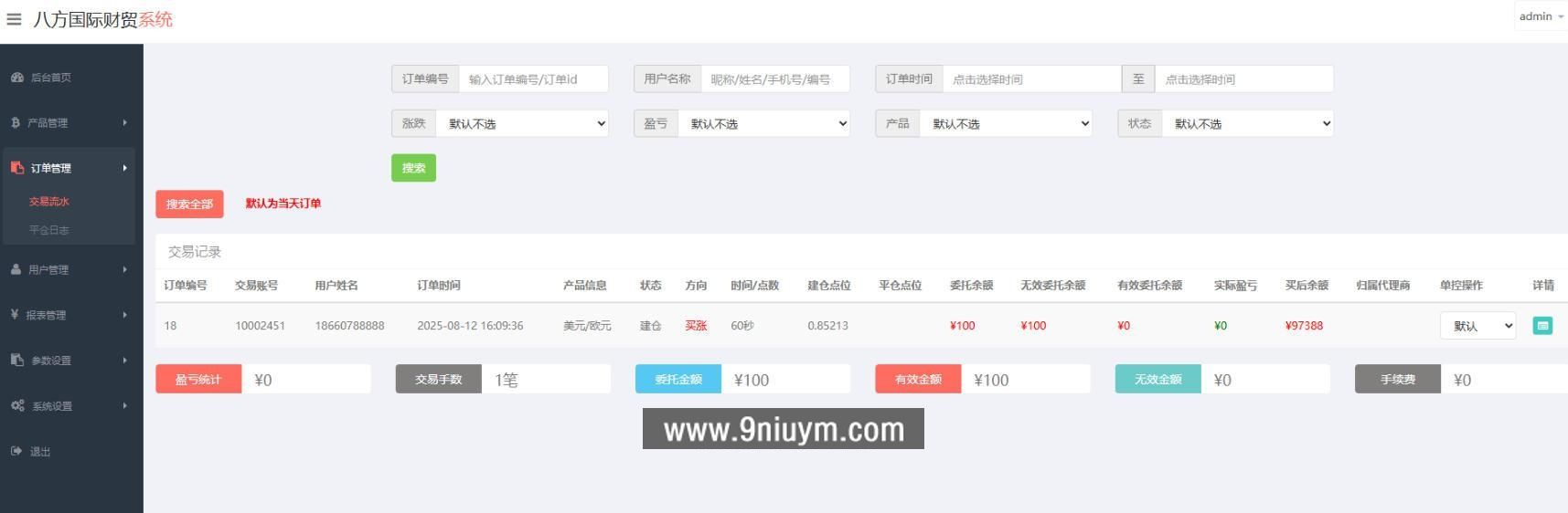 中银国际多语言微交易所源码外汇+控制前端html+后端PHP - 九牛源码网