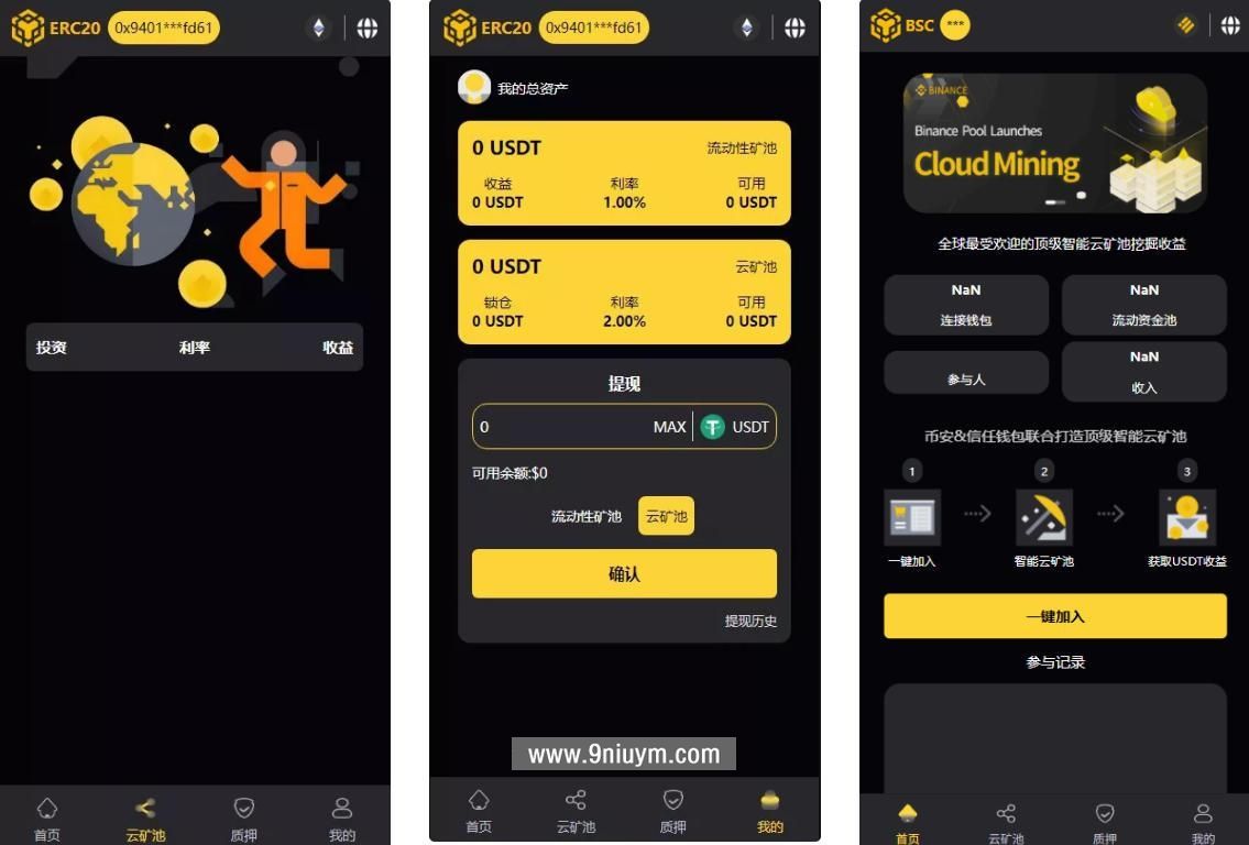 BSC质押源码带授权合约代码+矿池系统+7国语言+质押DEFI+DAPP - 九牛源码网
