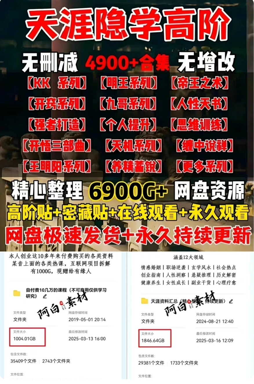 天涯神帖全集1.8TB+ 1000篇 - 趣资源