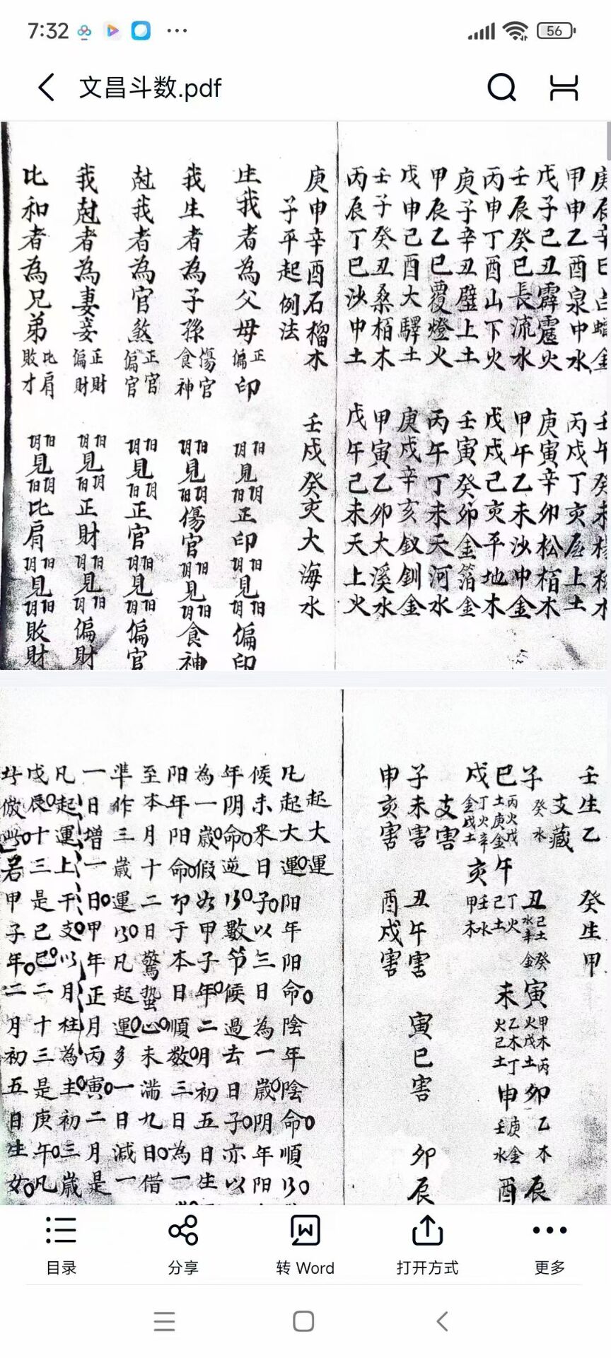《文昌斗数》命理古籍，共48个双页