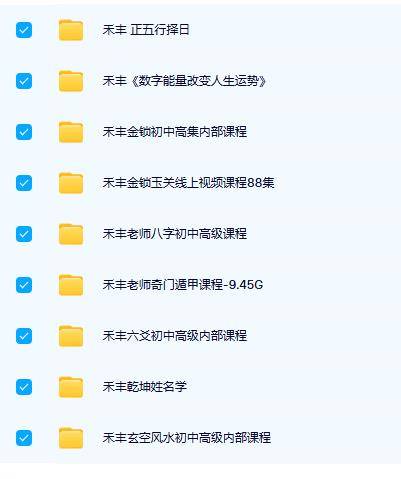禾丰老师风水奇门六爻择日八字姓名9套合集