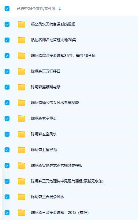 陈炳森风水八字合集（24套）