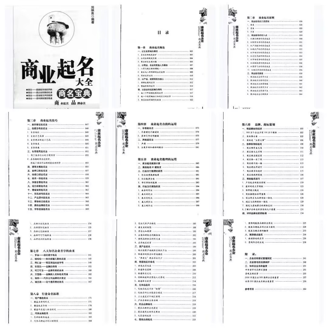 《商业起名大全商名宝典》（288页）