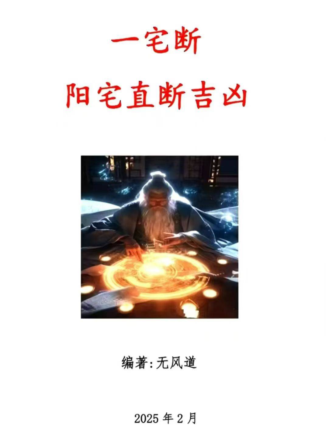 无风道《一宅断阳宅直断吉凶》