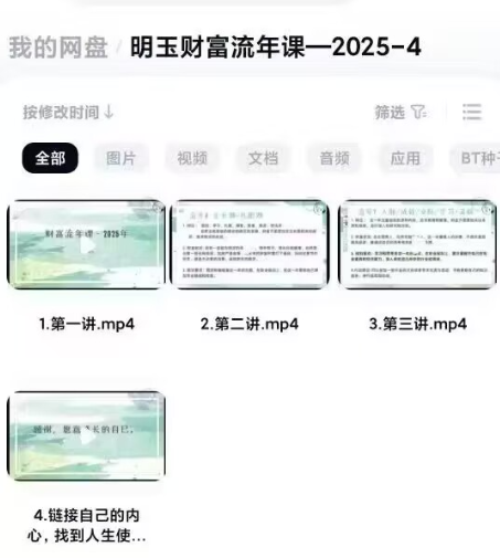 明玉财富流年课—2025年4集视频课