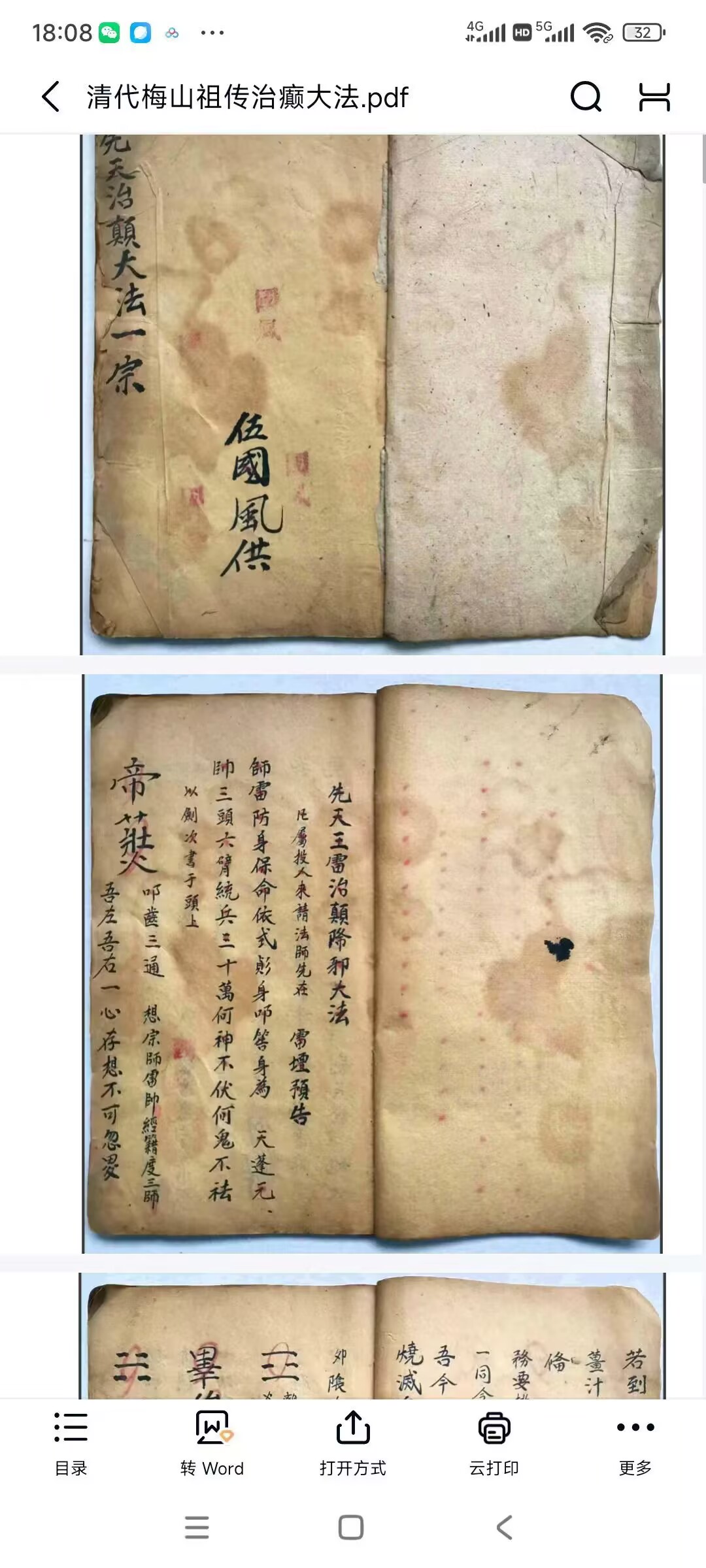 道家符咒法本梅山祖传治癫大法