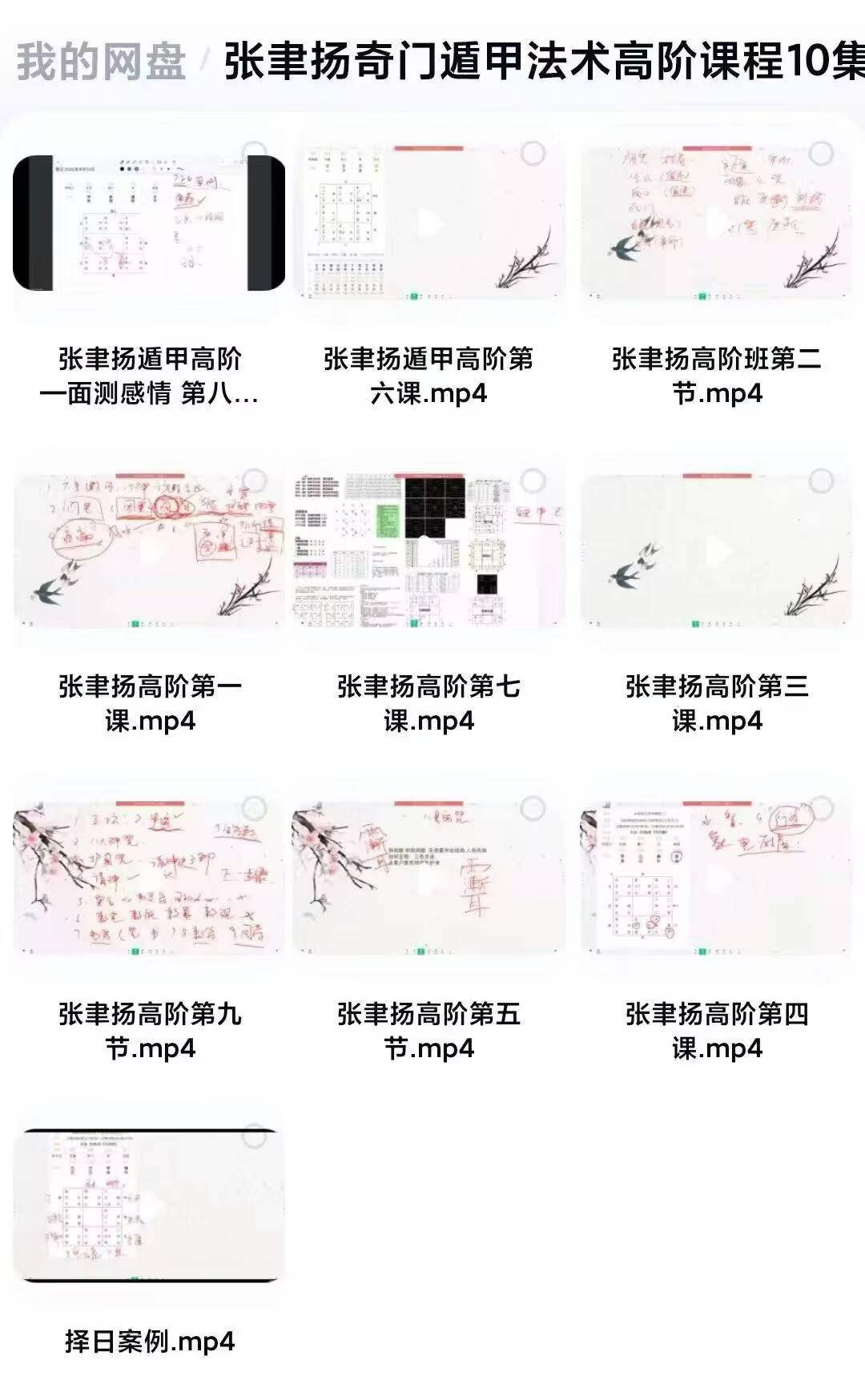 张聿扬《奇门遁甲法术高阶课程》10集视频