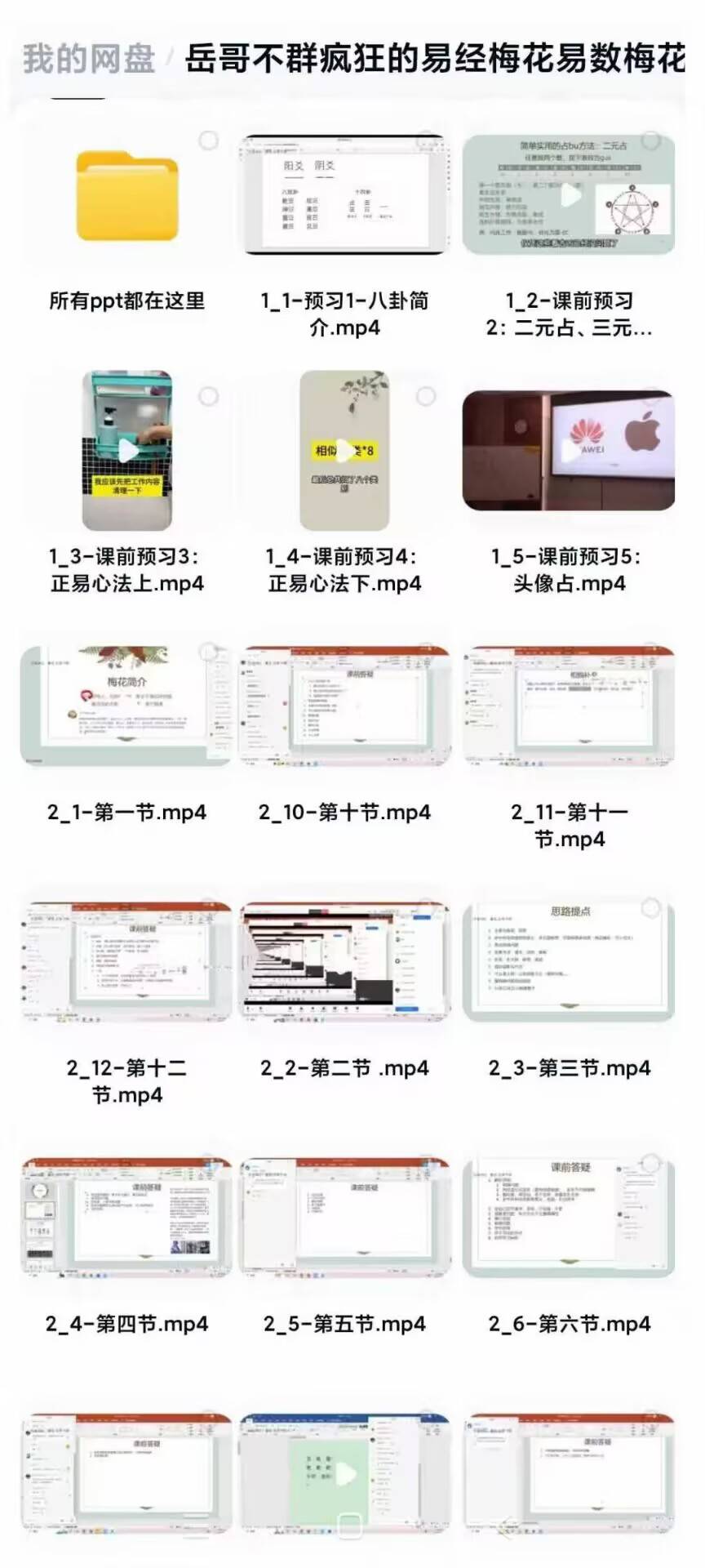 岳哥不群 《梅花易数从入门到熟练》 38节视频+文档