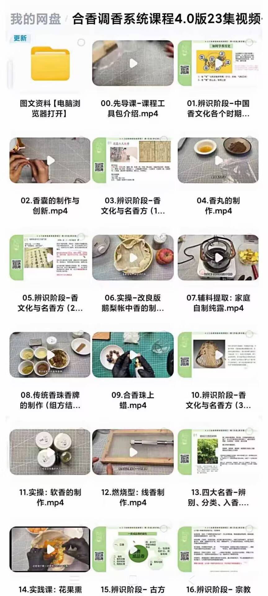 合香调香系统课程4.0版(23集) 视频+课件