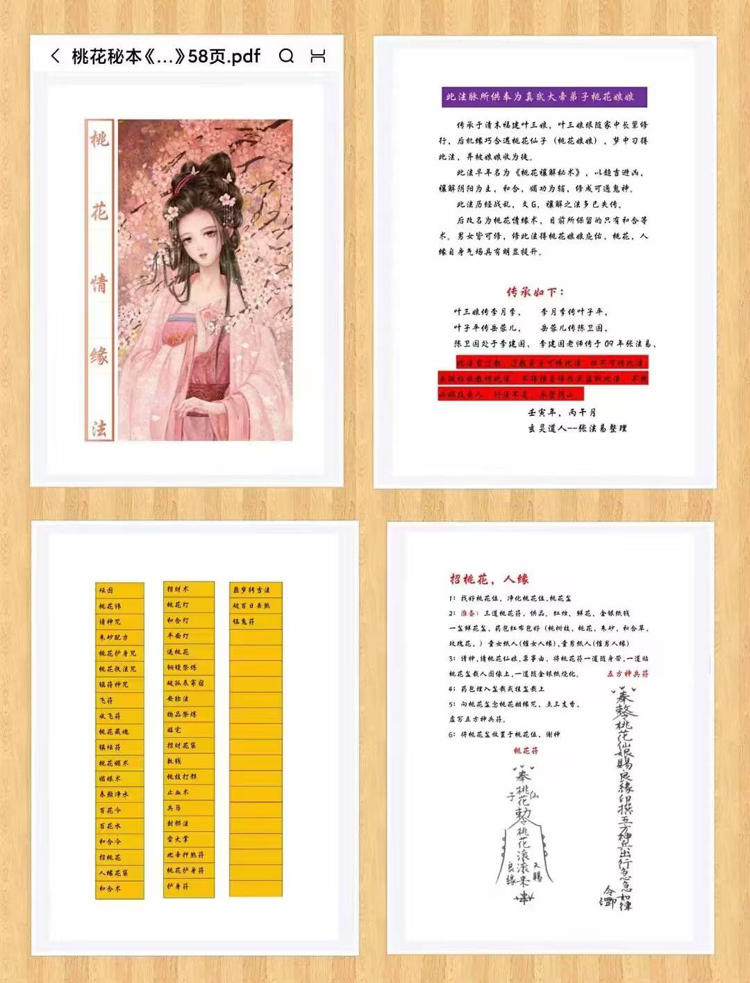 桃花秘本《桃花情缘法》58 页