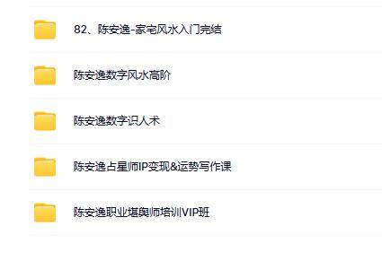 陈安逸占星数字风水 5 套合集