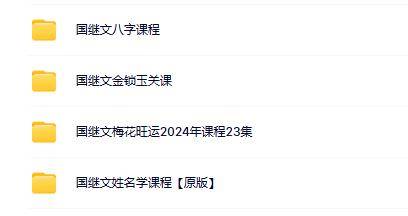 国继文金锁玉关八字梅花姓名合集（4套）