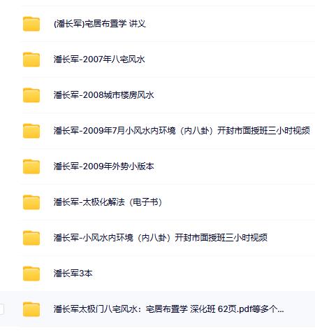 潘长军风水 9 套合集