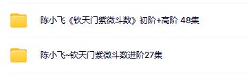 陈小飞《钦天门紫微斗数》初阶+高阶 48集（2套 )