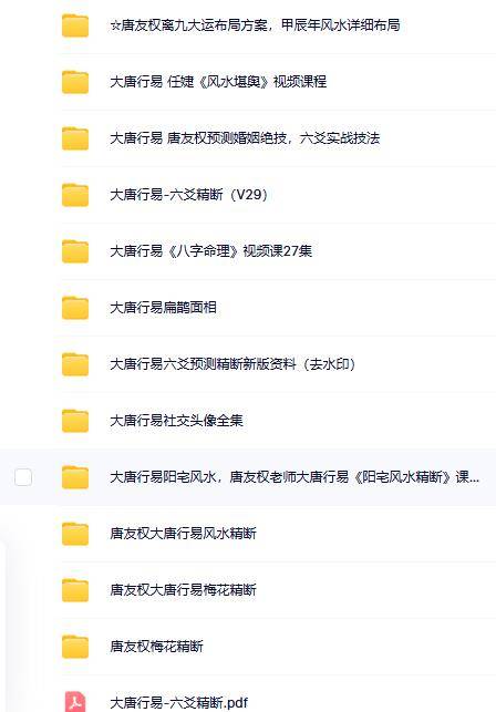 唐友权大唐行易八字风水六爻合集（13套 )