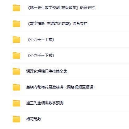 馗三老师小六壬天罡掌数字预测梅花易合集（10套）