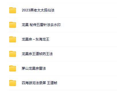 王道帧龙昊宗 (6套)合集 四海游龙法录屏 ,茅山龙昊宗雷法,药王法,东海龙王,秘传五雷针法,2023黑老太太狐仙法