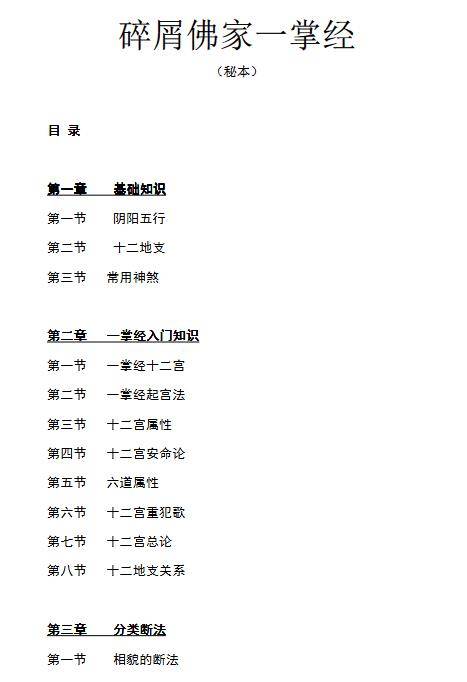 佛家一掌经85页