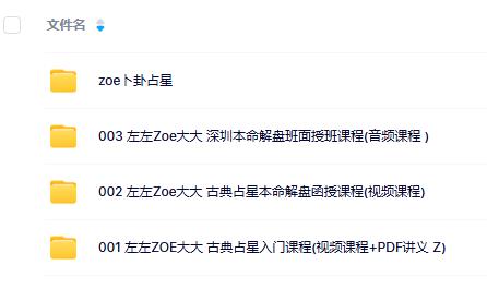 左左zoe古典占星全套合集