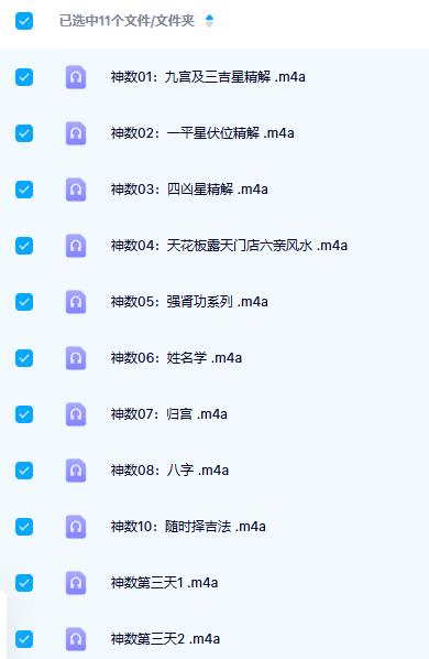 禅意神数培训录音11课