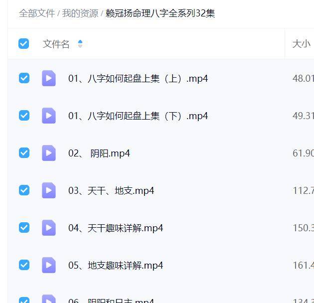 赖冠扬命理八字全系列32集