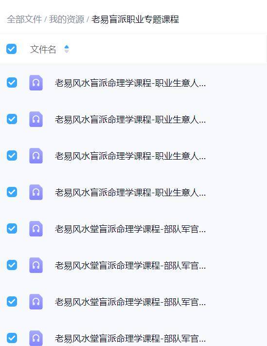 老易盲派职业专题课程31课