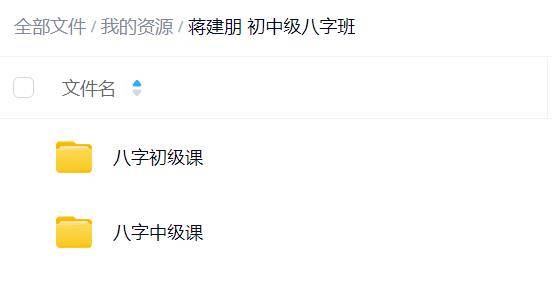 蒋建朋 初中级八字班 （2套）