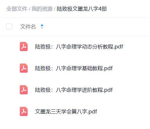 陆致极文墨龙八字4部