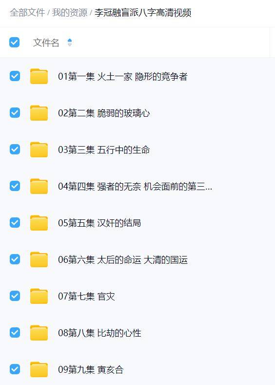 李冠融盲派八字高清视频 32集