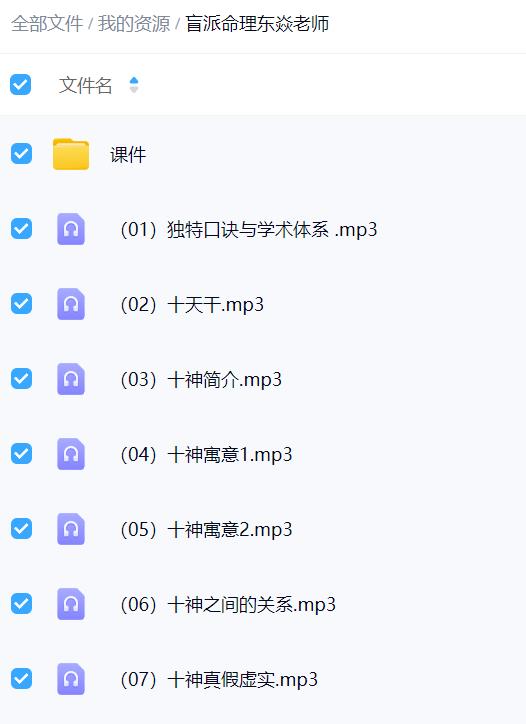 盲派命理东焱老师16课+课件