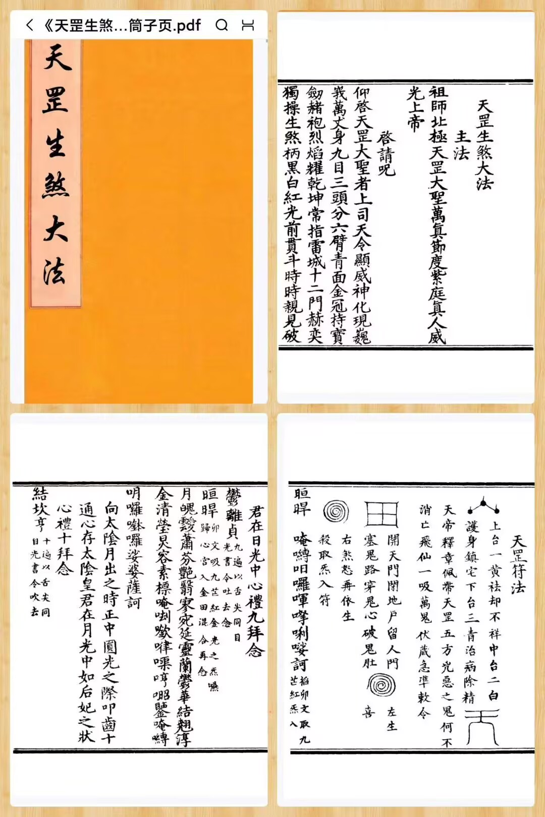 道教古籍《天罡生煞大法》，全书共25个筒子页