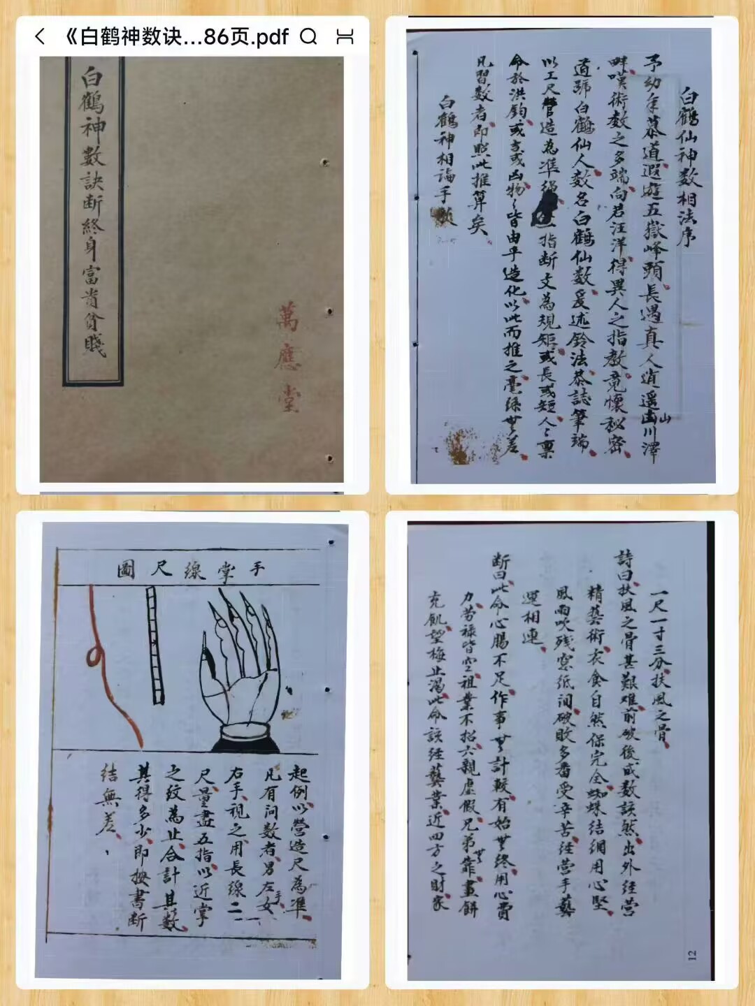 《白鹤神数诀断终身富贵贫贱》拍照版 86页