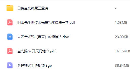 阴阳先世生传金光神咒持修法 视频+课件