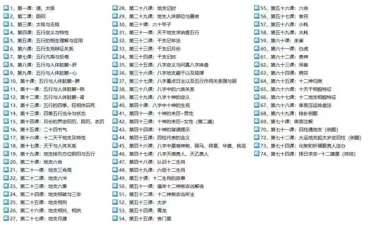 孙真坤《流年十二神煞》教学视频73集