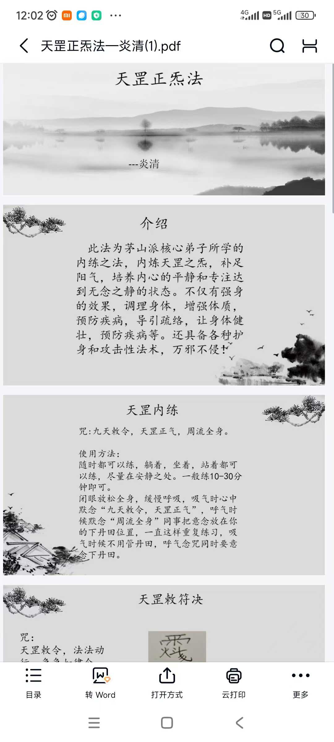 天罡正气法，天罡正炁法炎清老师，视频+文档