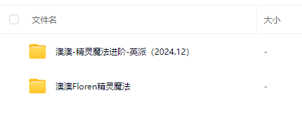 澳澳精灵魔法初阶+进阶2套