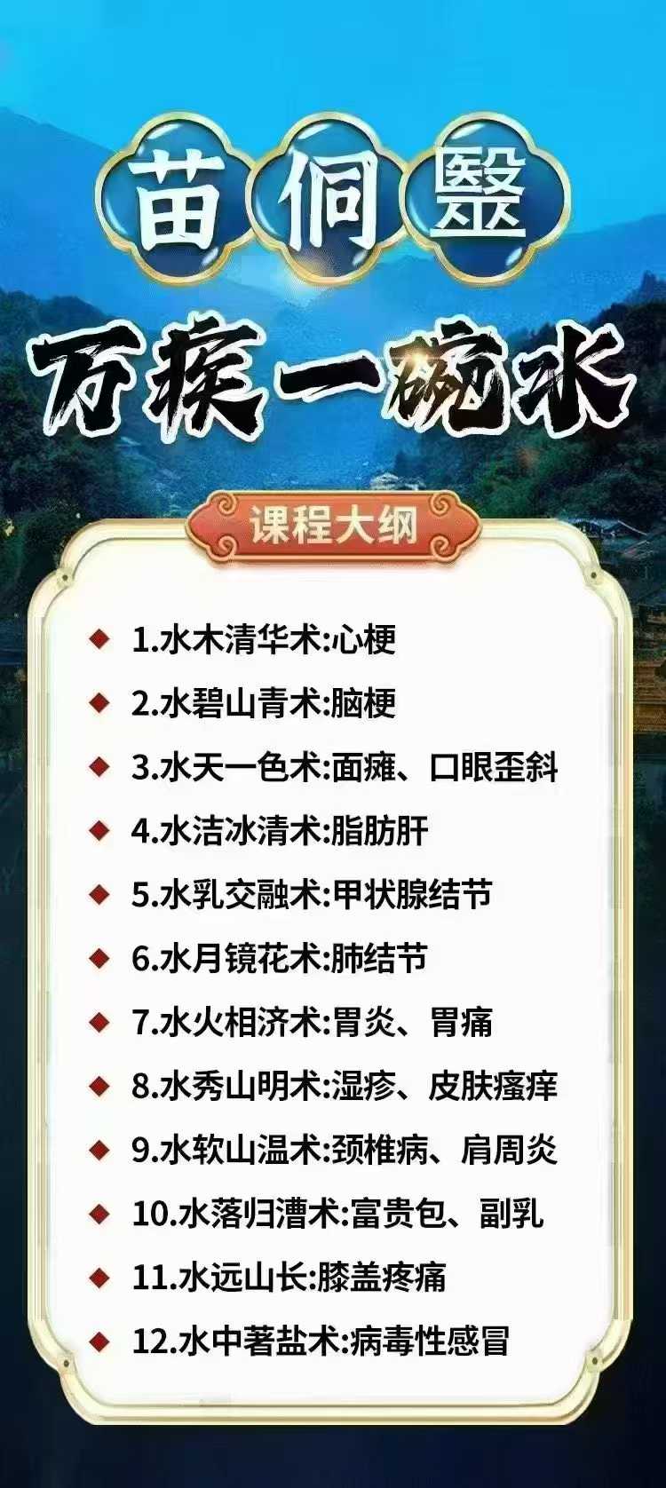 天壹老师苗侗毉-万疾一碗水