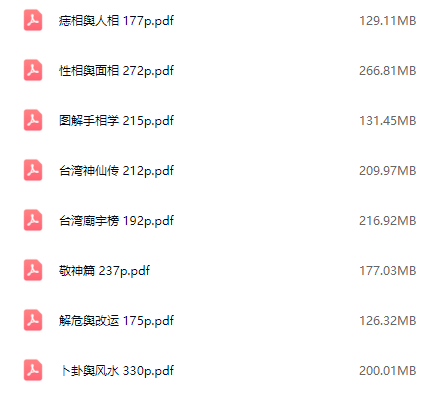 命与神白话图解合集1-8电子版 包含,性相,面相,手相,占卜,风水,祭拜,神话等