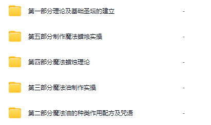 女巫蜡烛魔法课程