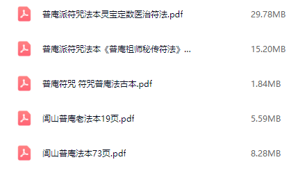 普庵法本合集 五册