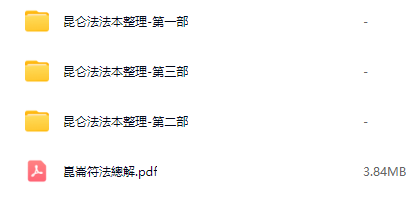 昆仑法法本整理 一,二,三部 合集